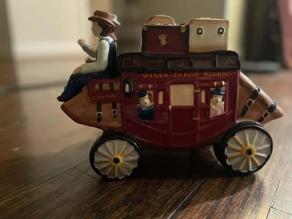 Wells Fargo & Company Stagecoach Ceramic Cookie Jar 2012